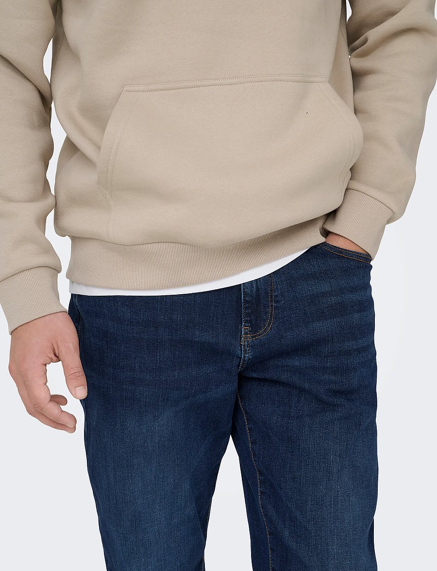 ONLY & SONS - ONSWEFT REG. DB 6752 MAT DNM NOOS - regular jeans - dark blue denim - 5