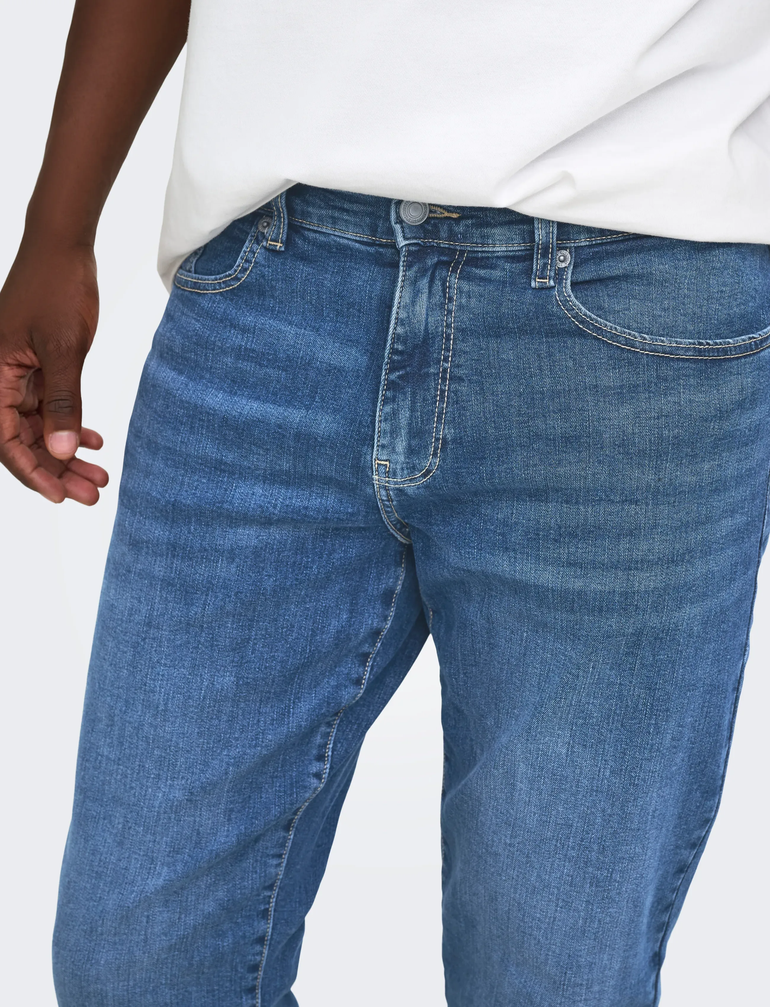 ONLY & SONS ONSWEFT REG. MB 6755 MAT DNM NOOS - Kleidung - MEDIUM BLUE DENIM / blue