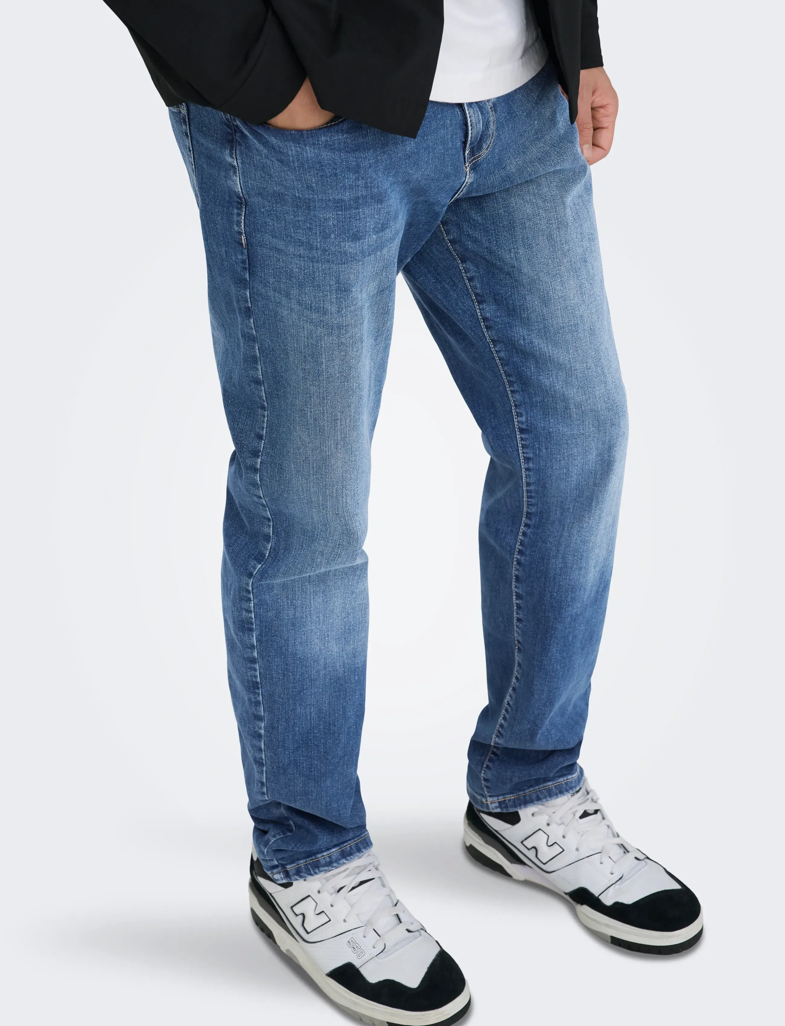 ONLY & SONS ONSWEFT REG. MB 6755 MAT DNM NOOS - Riided - MEDIUM BLUE DENIM / blue