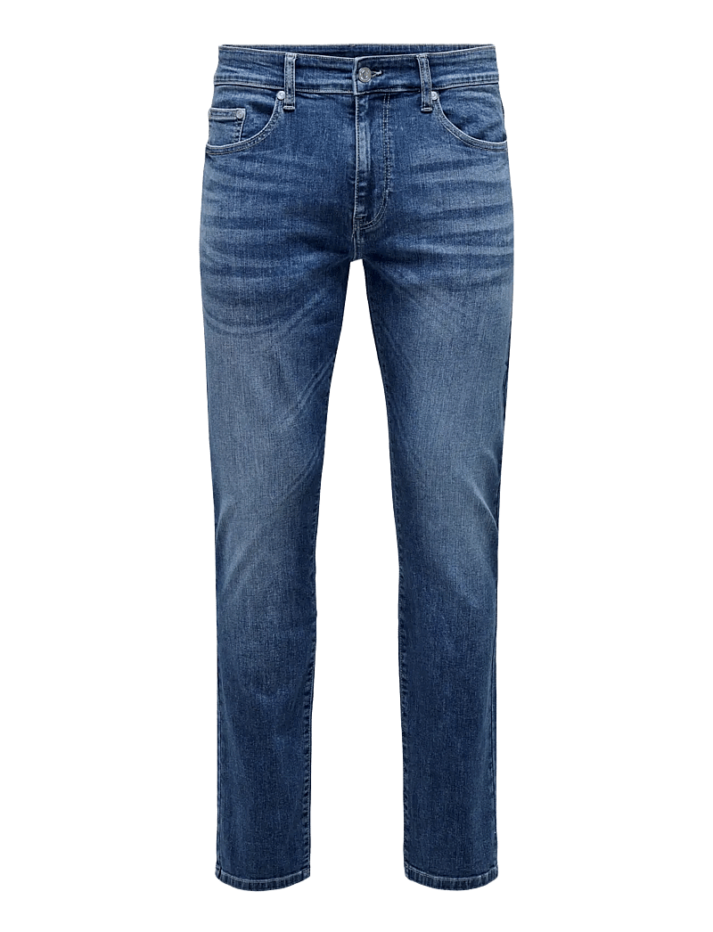 ONLY & SONS - ONSLOOM SLIM MB 6756 MAT DNM NOOS - kitsad teksad - medium blue denim - 1