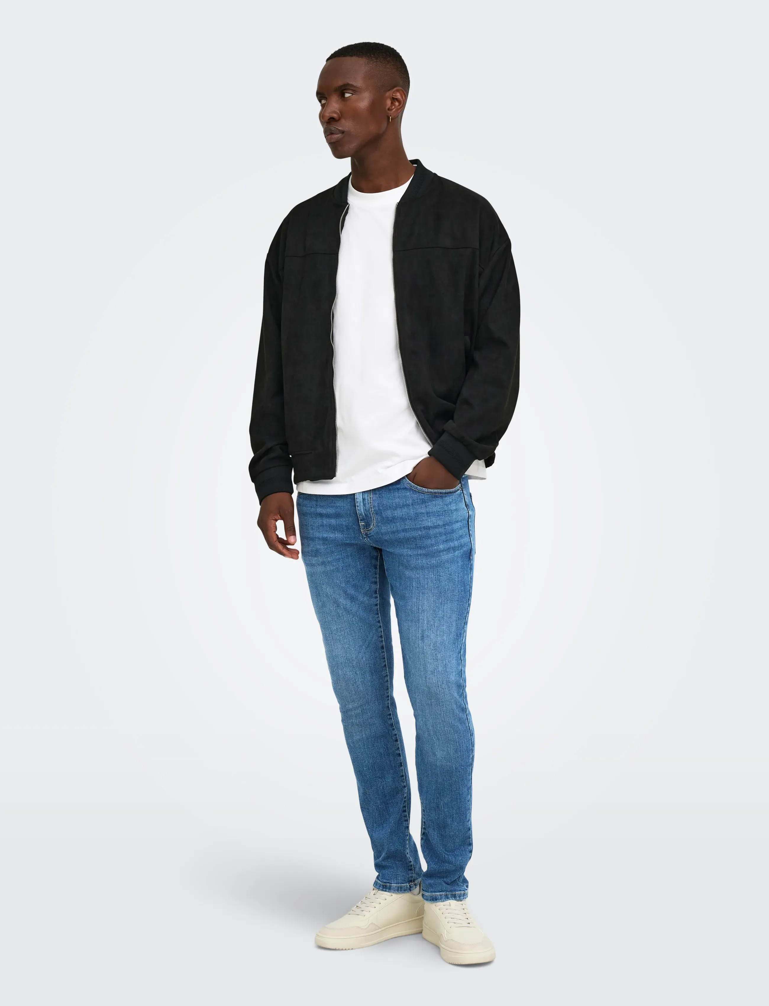 ONLY & SONS - ONSLOOM SLIM MB 6756 MAT DNM NOOS - slim jeans - medium blue denim - 4