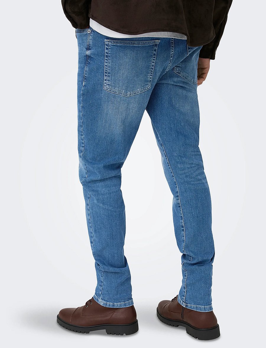 ONLY & SONS - ONSLOOM SLIM MB 6756 MAT DNM NOOS - slim-fit jeans - medium blue denim - 5
