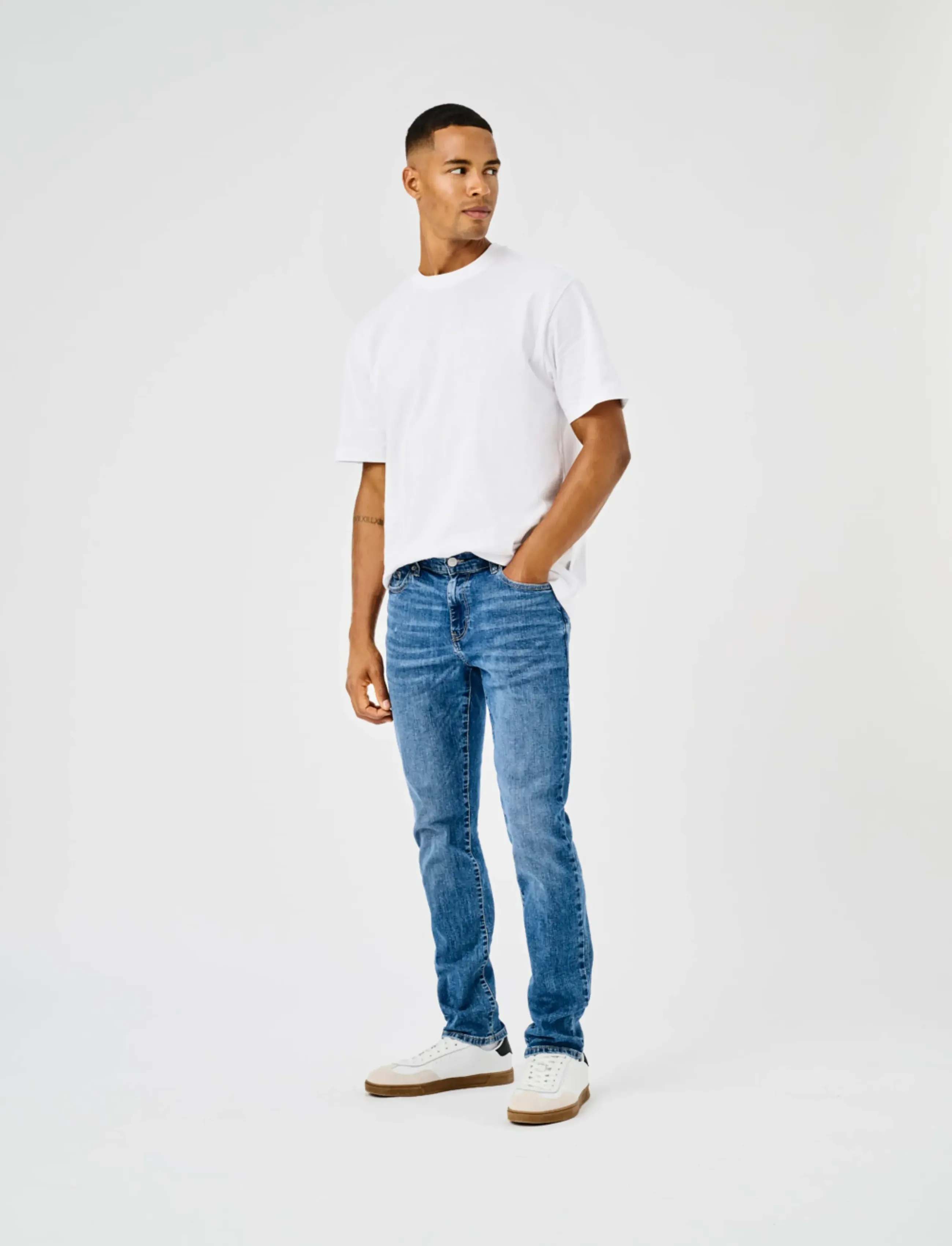 ONLY & SONS ONSLOOM SLIM MB 6756 MAT DNM NOOS - Tänavastiil - MEDIUM BLUE DENIM / blue