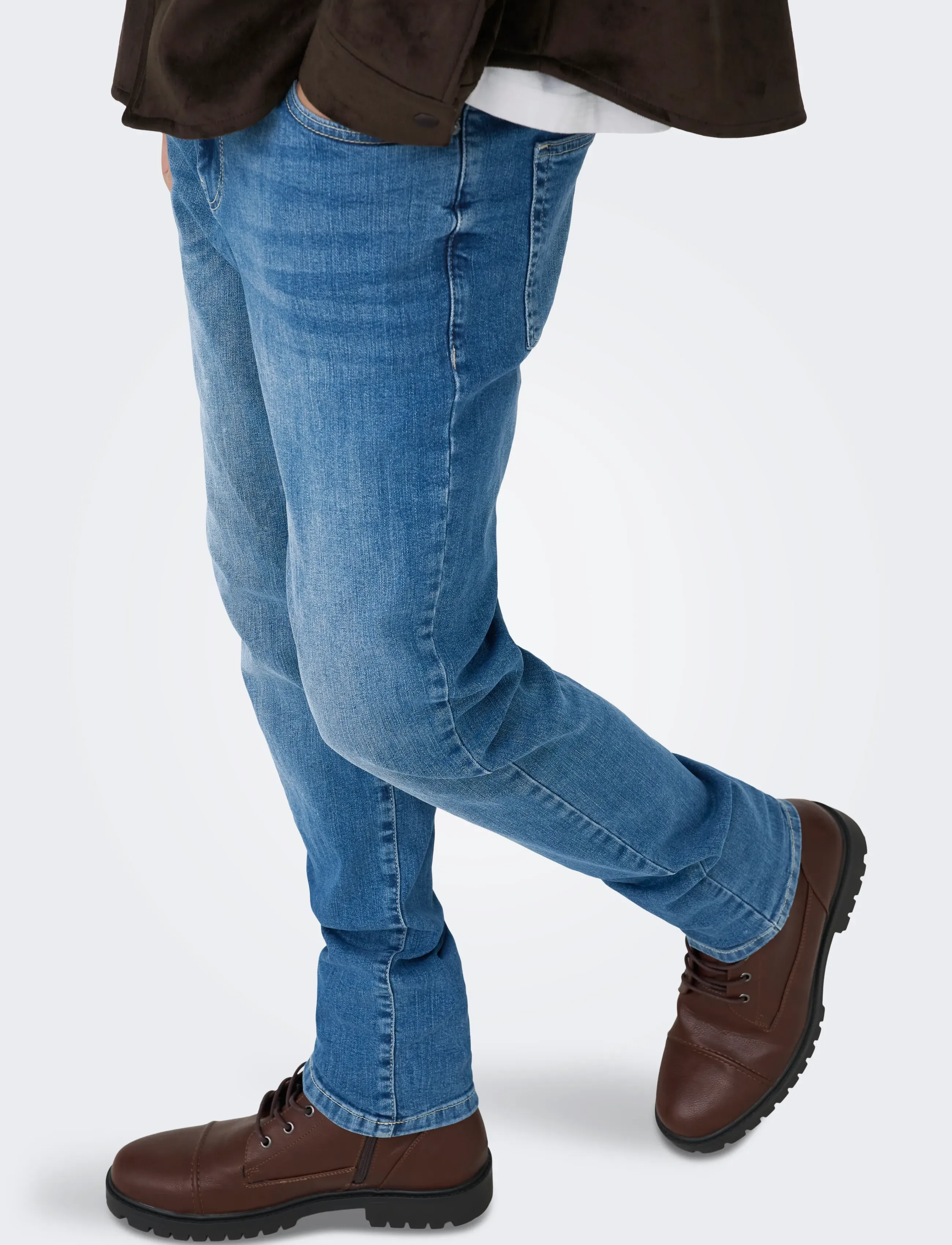 ONLY & SONS ONSLOOM SLIM MB 6756 MAT DNM NOOS - Tänavastiil - MEDIUM BLUE DENIM / blue