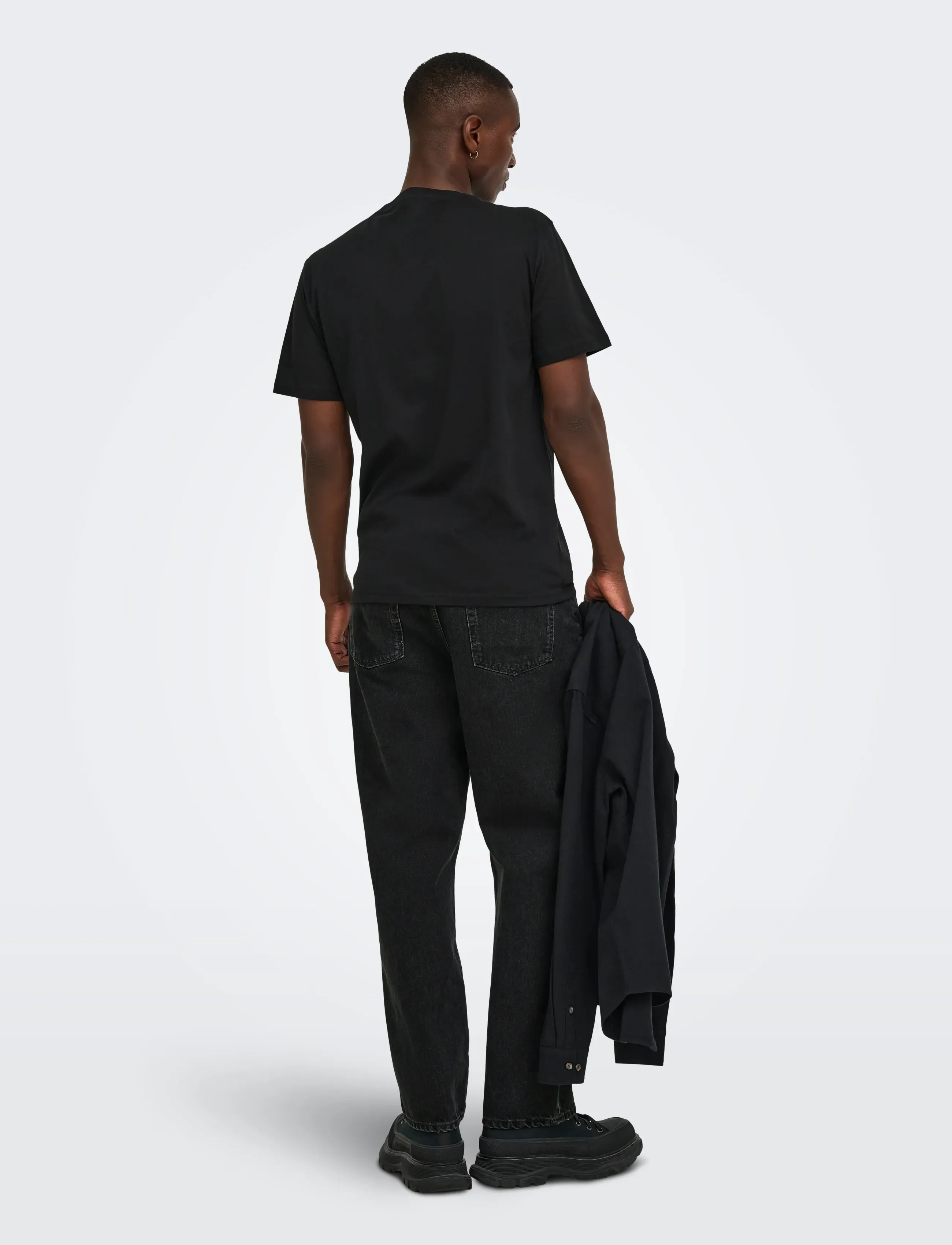 ONLY & SONS - ONSFADE LOOSE WB 6778 TAI DNM NOOS - trousers & jeans - washed black - 3