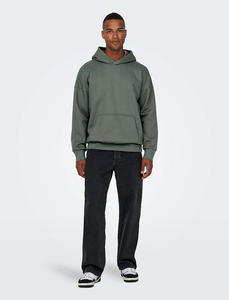 ONLY & SONS - ONSFADE LOOSE WB 6778 TAI DNM NOOS - loose jeans - washed black - 4