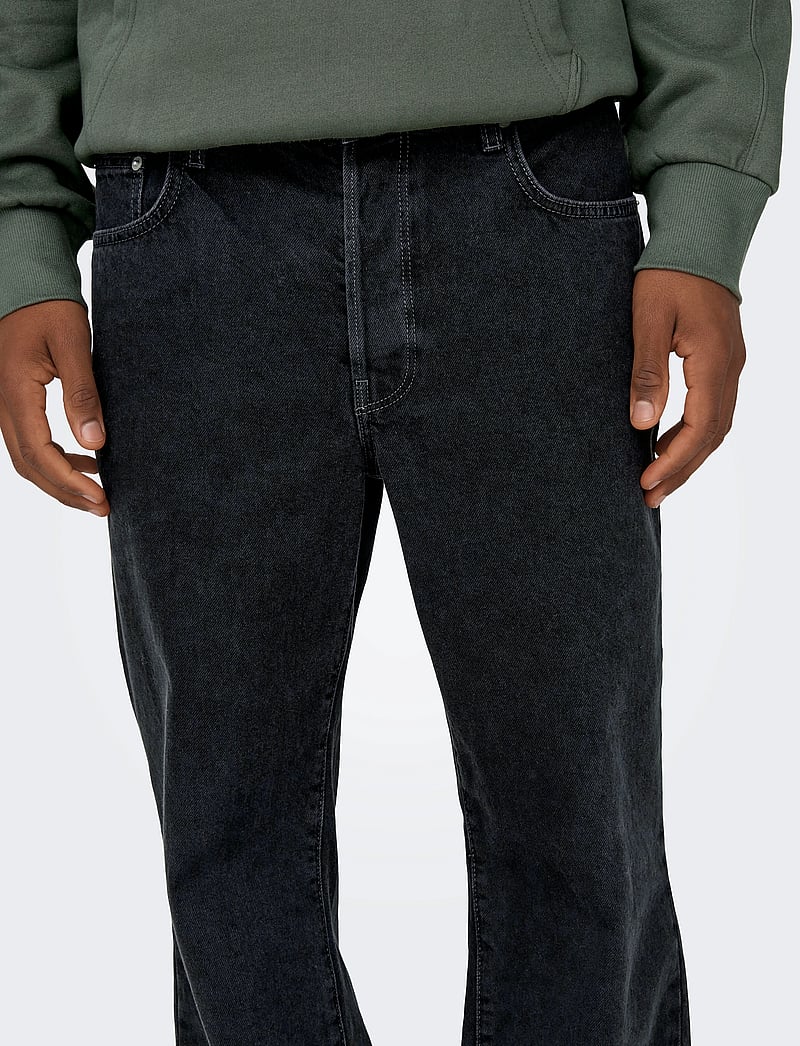 ONLY & SONS - ONSFADE LOOSE WB 6778 TAI DNM NOOS - loose jeans - washed black - 5