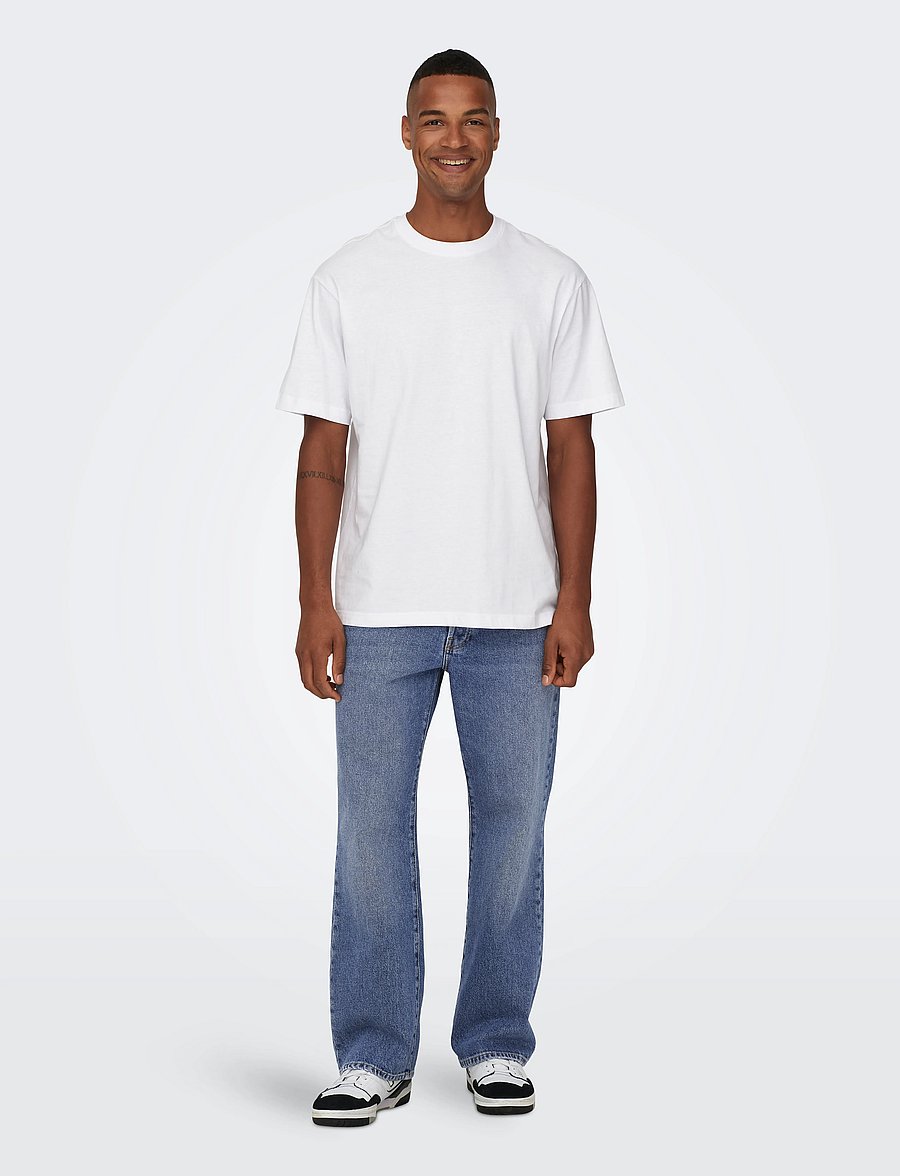ONLY & SONS - ONSFADE LOOSE MB 6781 TAI DNM NOOS - loose jeans - medium blue denim - 4