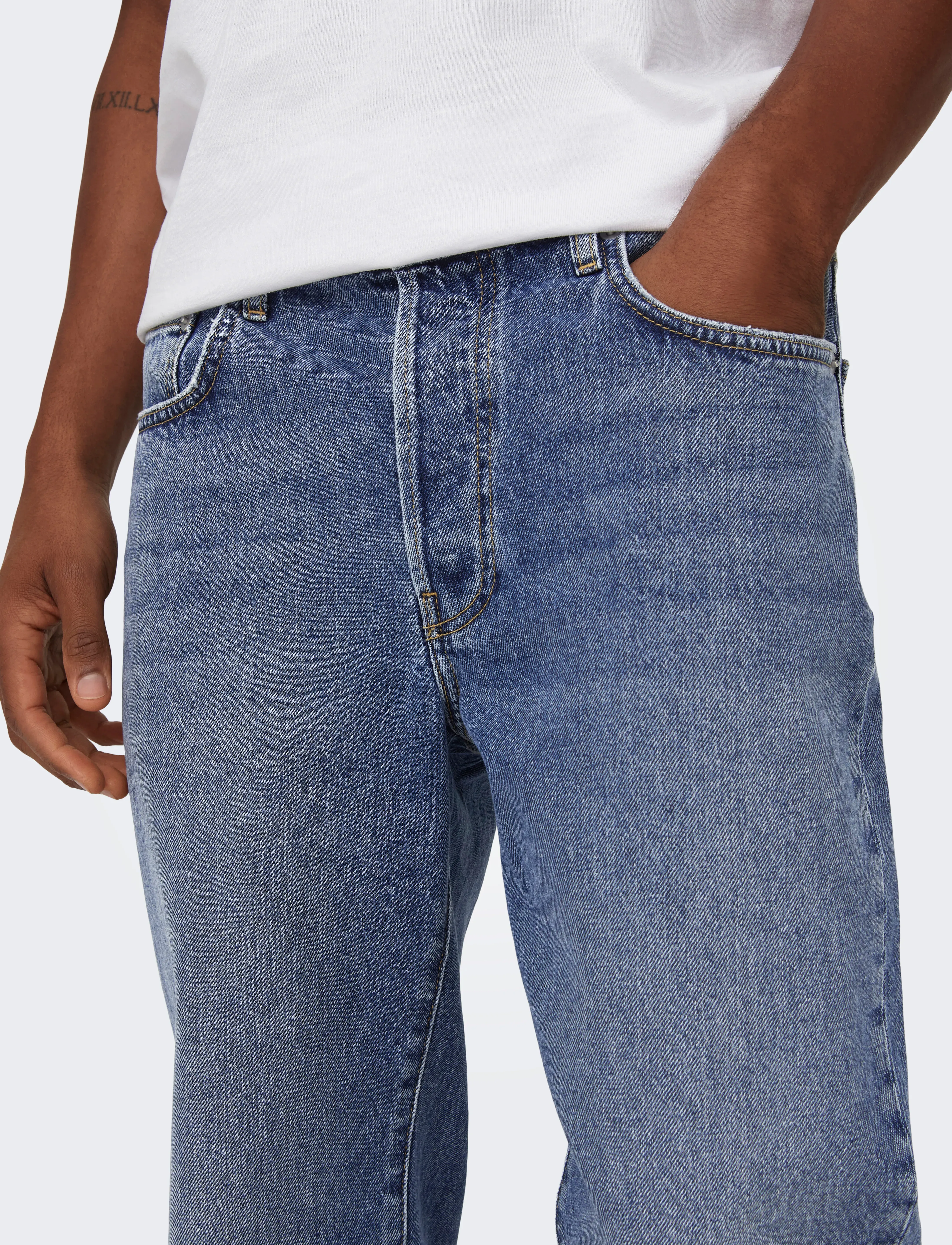 ONLY & SONS - ONSFADE LOOSE MB 6781 TAI DNM NOOS - loose jeans - medium blue denim - 5