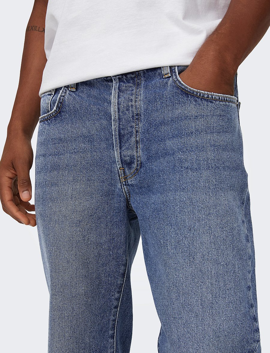 ONLY & SONS - ONSFADE LOOSE MB 6781 TAI DNM NOOS - loose jeans - medium blue denim - 5