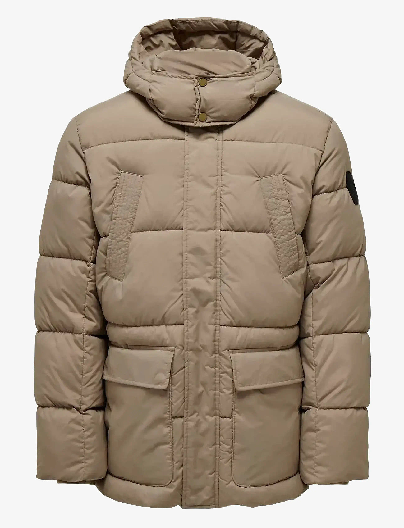 ONLY & SONS - ONSARWIN PUFFER COAT OTW BF - chinchilla - 0