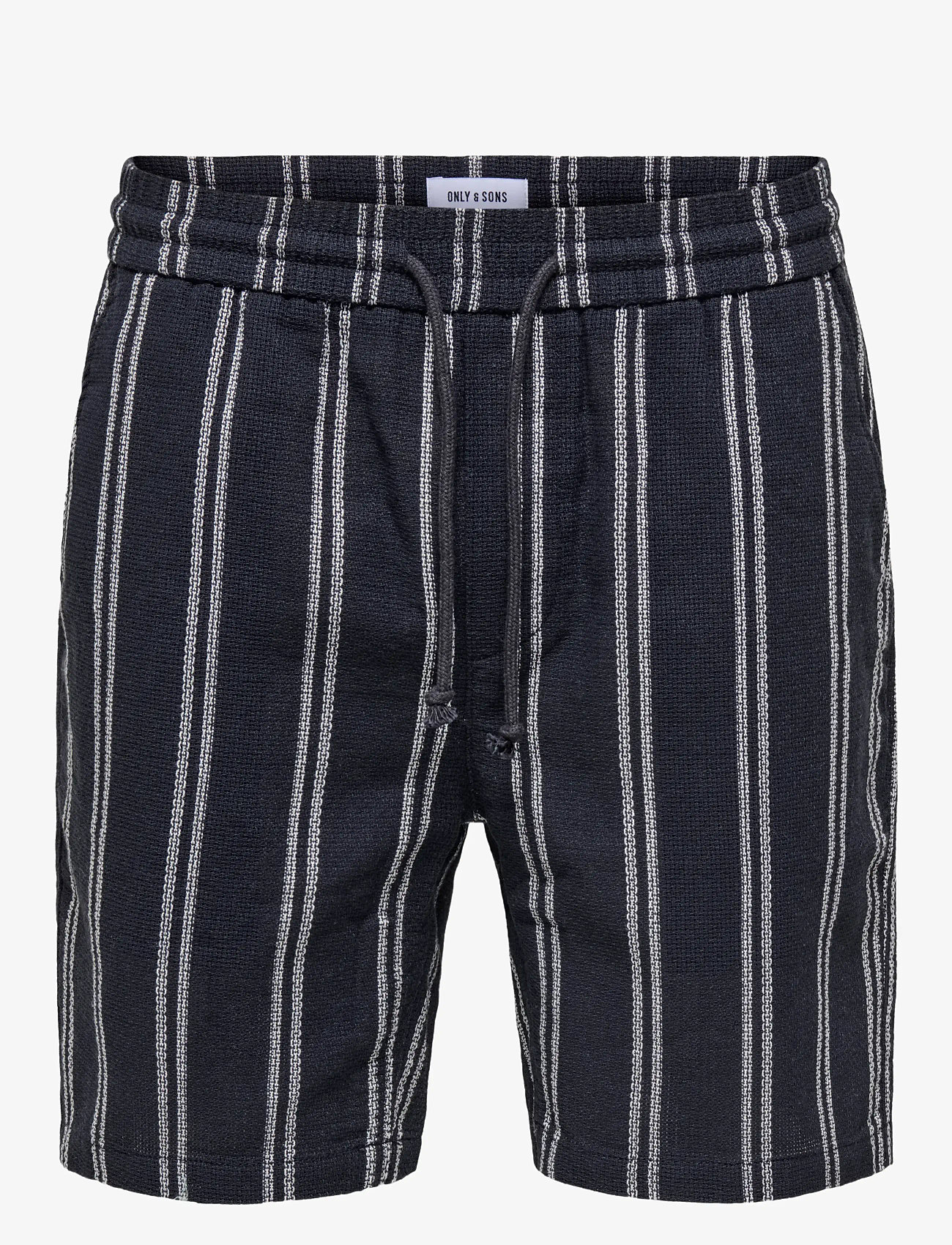 ONLY & SONS - ONSTREV LIFE REG STRUC STRIPE SHORTS - die niedrigsten preise - dark navy - 0