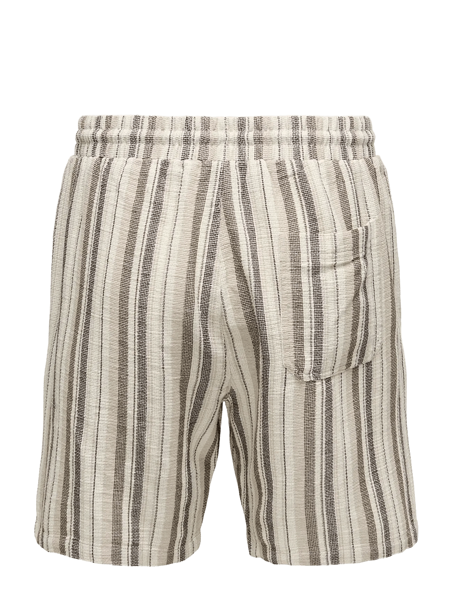 ONLY & SONS - ONSTREV LIFE REG STRU STRIPE SHORTS NOOS - freizeitshorts - gardenia - 2
