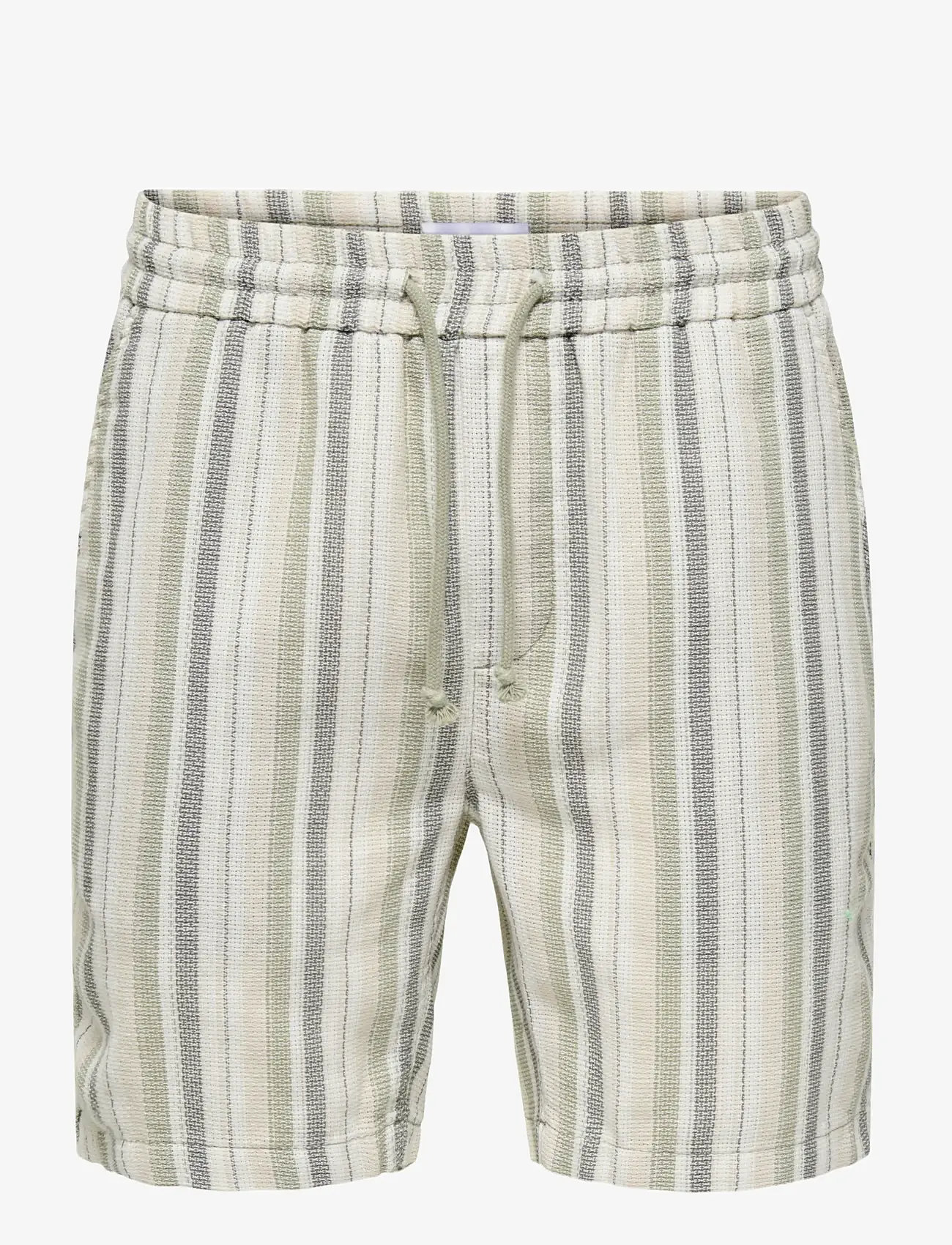 ONLY & SONS - ONSTREV LIFE REG STRU STRIPE SHORTS NOOS - casual shorts - seagrass - 1