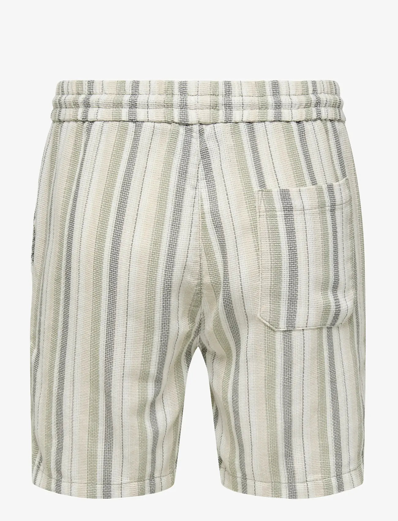ONLY & SONS - ONSTREV LIFE REG STRU STRIPE SHORTS NOOS - casual shorts - seagrass - 2