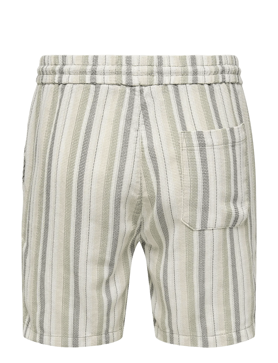 ONLY & SONS - ONSTREV LIFE REG STRU STRIPE SHORTS NOOS - freizeitshorts - seagrass - 2