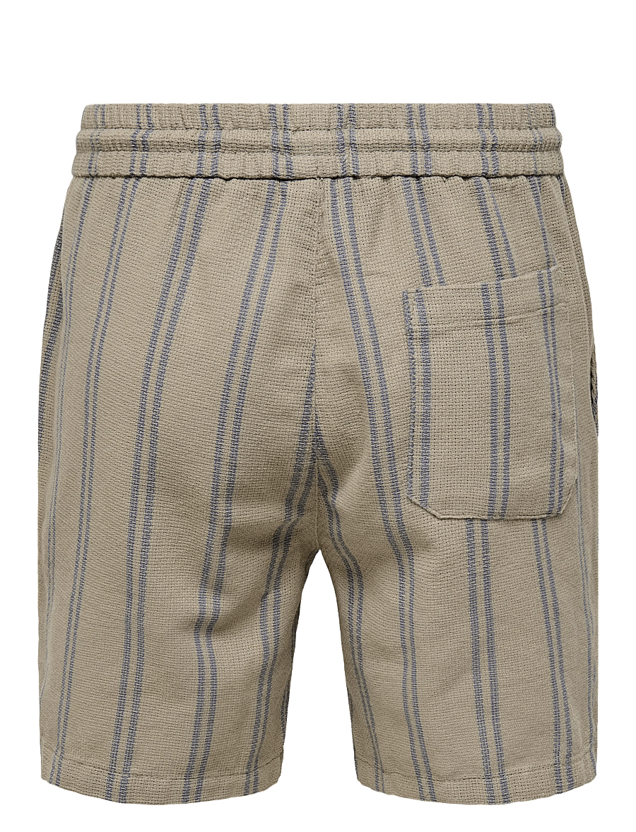 ONLY & SONS - ONSTREV LIFE REG STRU STRIPE SHORTS NOOS - freizeitshorts - vintage khaki - 1