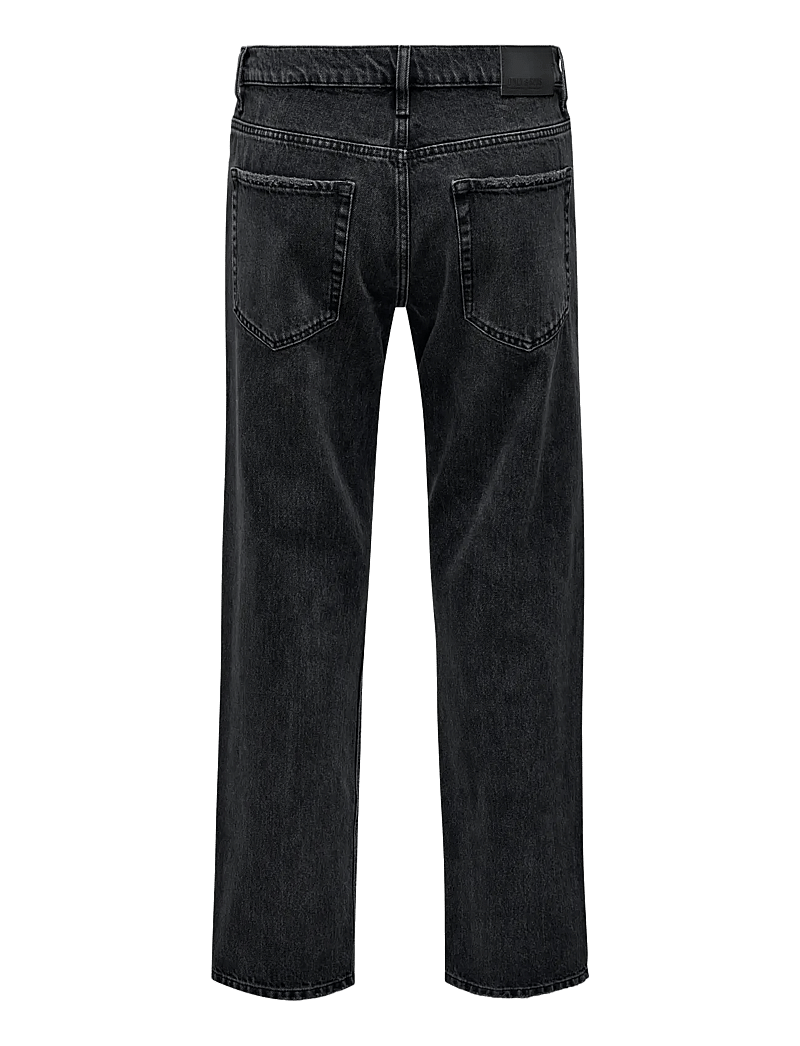 ONLY & SONS - ONSEDGE STRAIGHT BLACK 6985 TAI DNM NOOS - regular jeans - black denim - 2