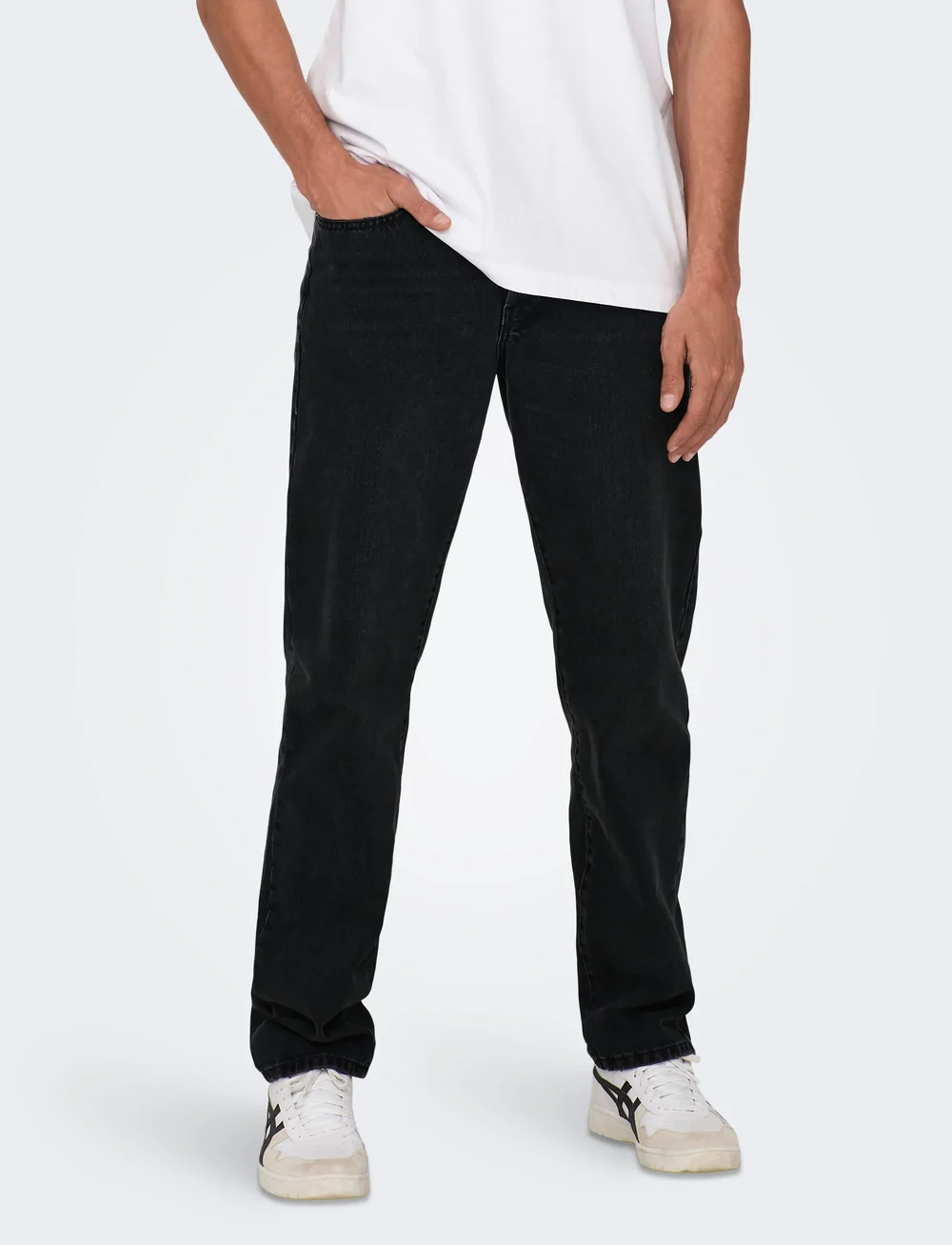 ONLY & SONS - ONSEDGE STRAIGHT BLACK 6985 TAI DNM NOOS - regular jeans - black denim - 0