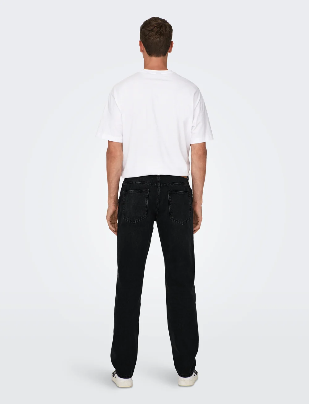 ONLY & SONS - ONSEDGE STRAIGHT BLACK 6985 TAI DNM NOOS - regular jeans - black denim - 3