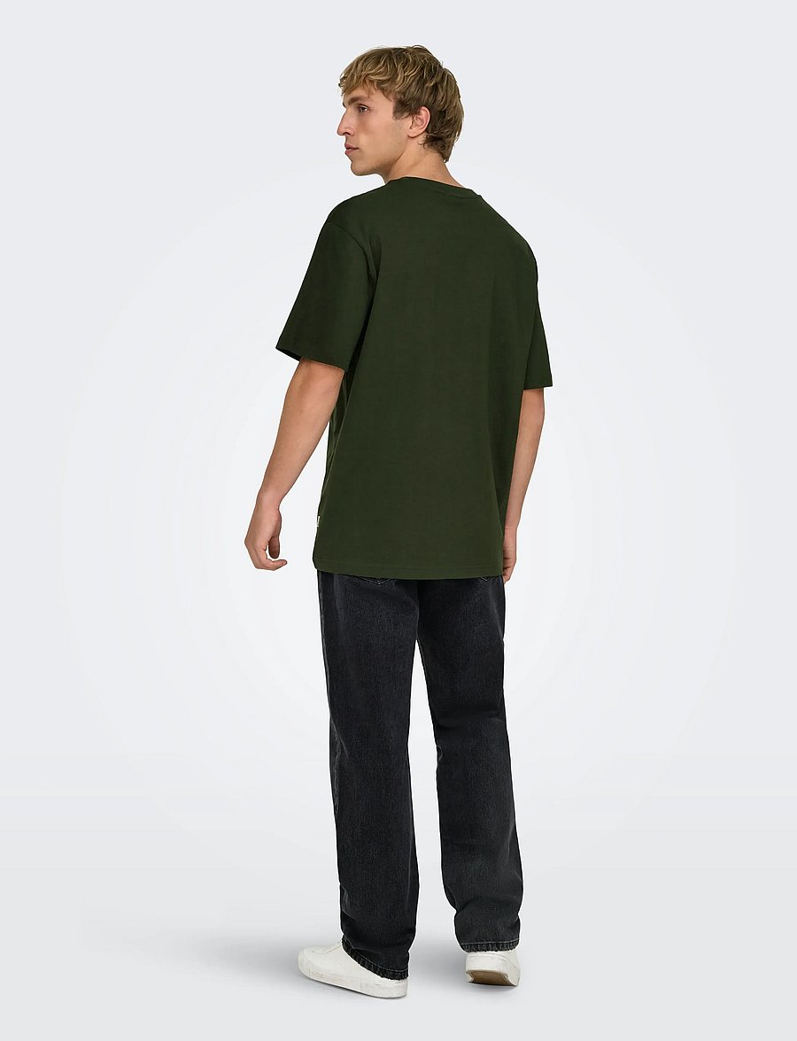 ONLY & SONS - ONSEDGE STRAIGHT BLACK 6985 TAI DNM NOOS - regular jeans - black denim - 3