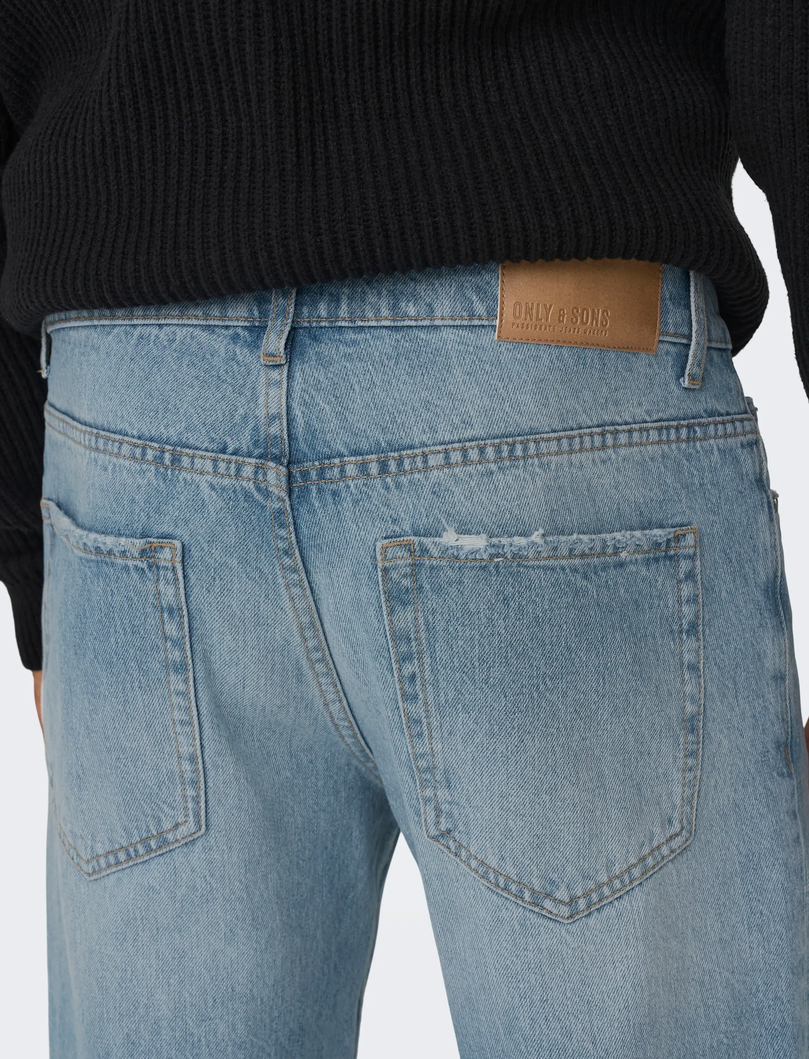 ONLY & SONS - ONSEDGE STRAIGHT LB 6986 TAI DNM NOOS - loose jeans - light blue denim - 4