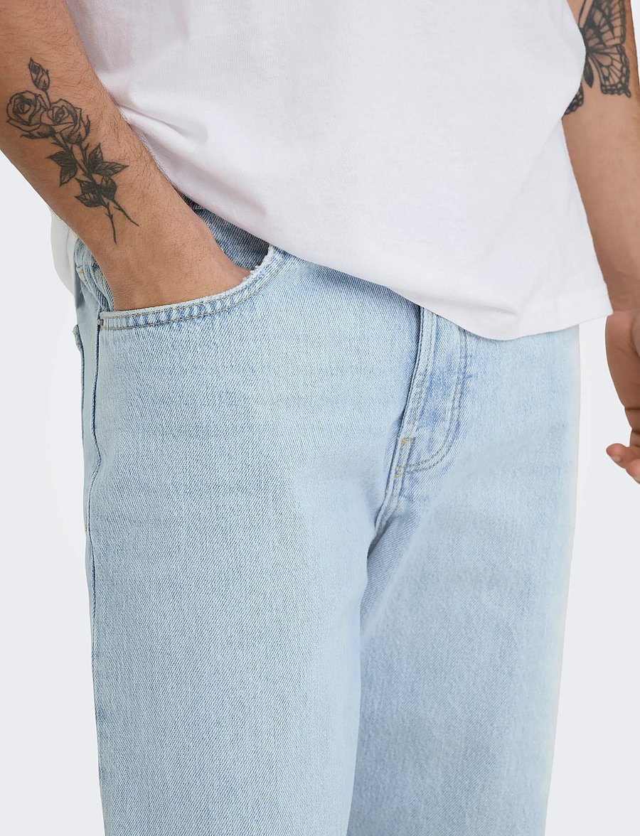 ONLY & SONS - ONSEDGE STRAIGHT LB 6986 TAI DNM NOOS - weite jeans - light blue denim - 5
