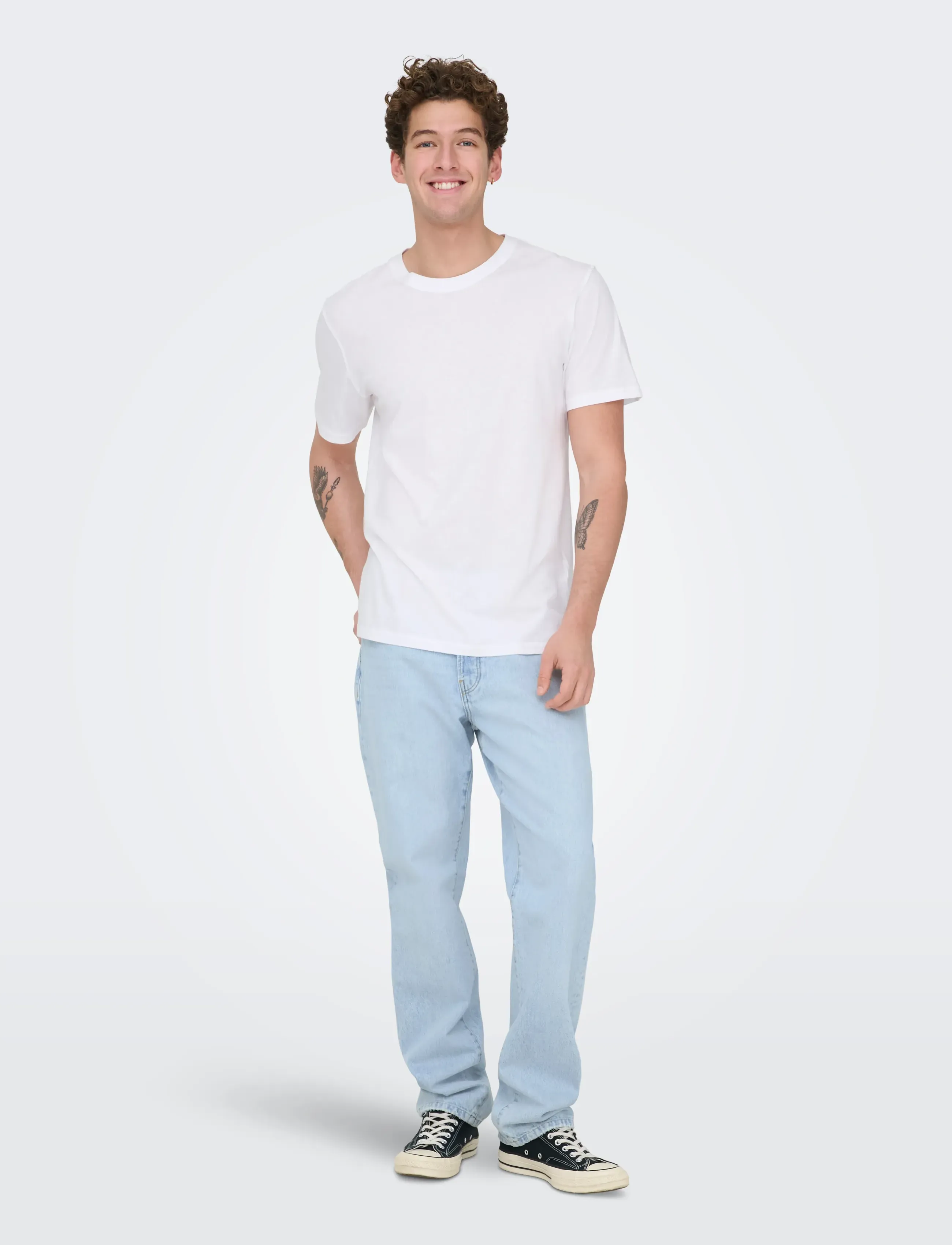 ONLY & SONS Onsedge Straight Lb 6986 Tai Dnm Noos straight leg jeans herr – bild 5