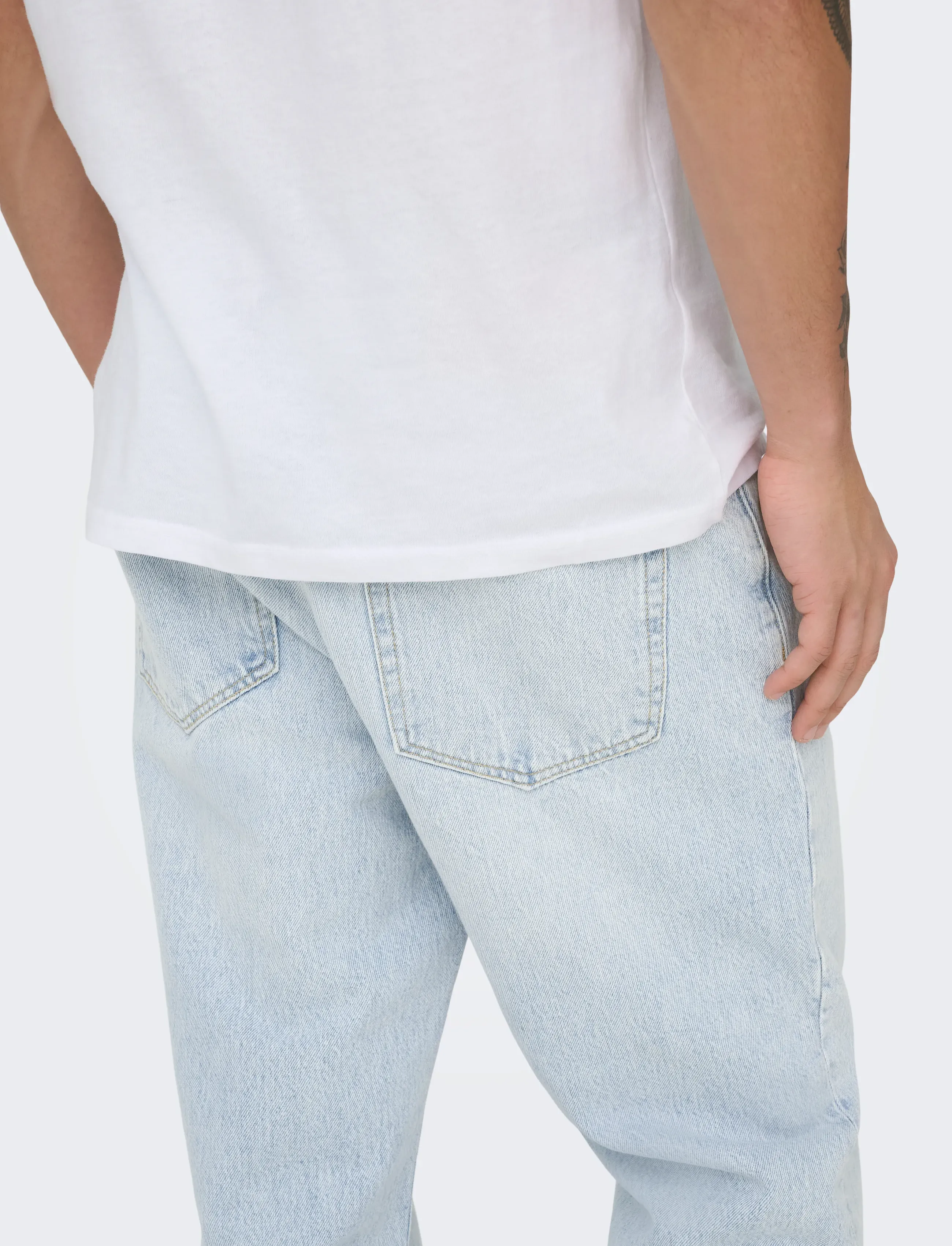 ONLY & SONS Onsedge Straight Lb 6986 Tai Dnm Noos straight leg jeans herr – bild 7