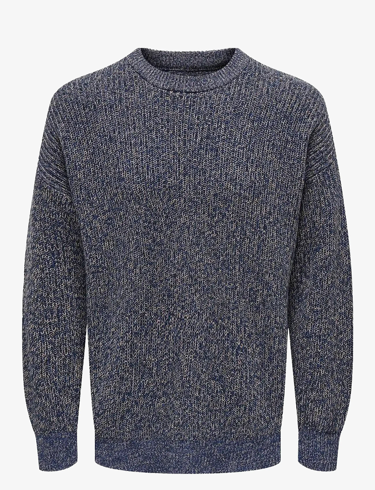 ONLY & SONS - ONSBART DS 7 STRUC CREW KNIT - autumn clothing - sodalite blue - 0
