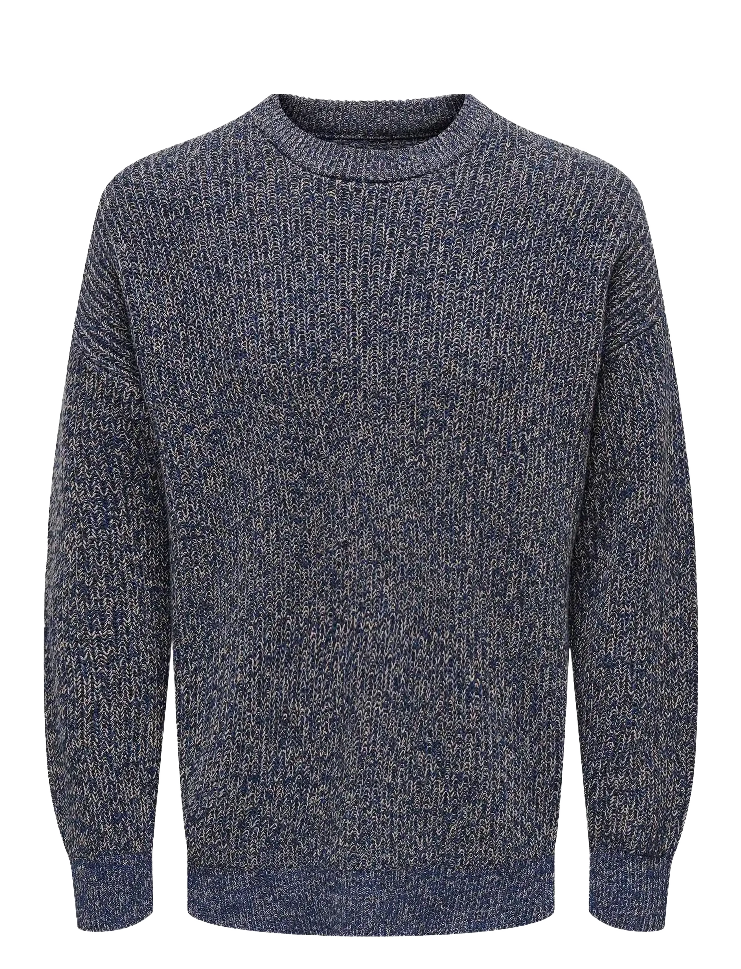 ONSBART DS 7 STRUC CREW KNIT - SODALITE BLUE