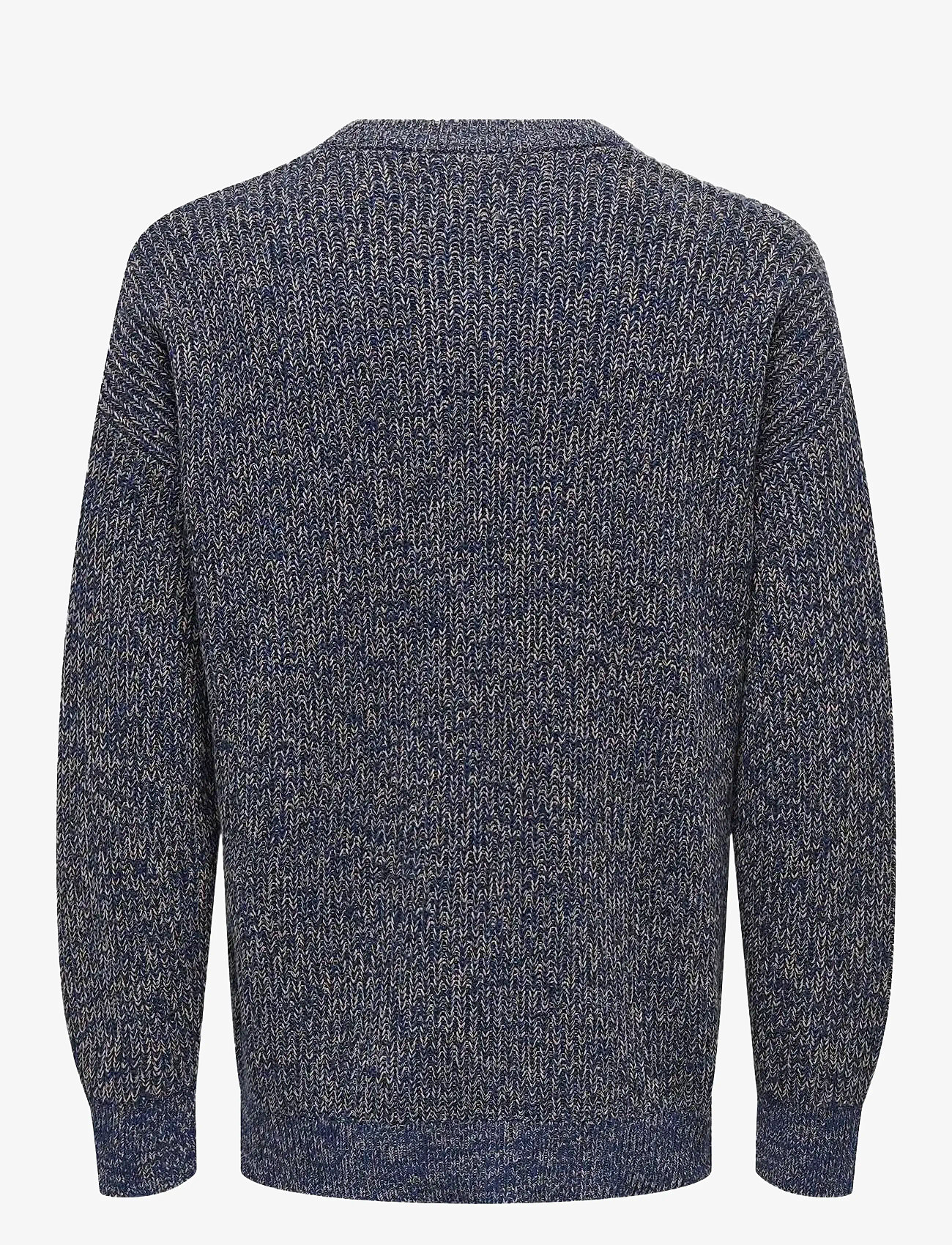 ONLY & SONS - ONSBART DS 7 STRUC CREW KNIT - autumn clothing - sodalite blue - 1