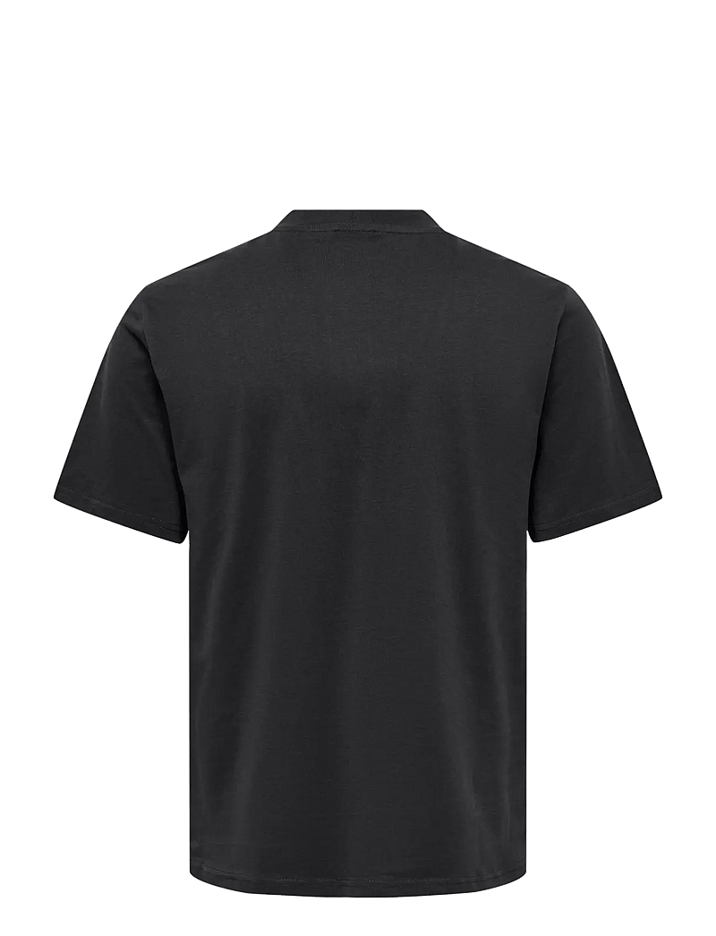 ONLY & SONS - ONSOTIS LIFE REG MOCK NECK TEE - kortærmede t-shirts - jet black - 2