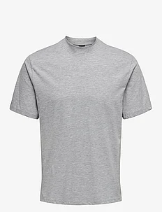 ONSOTIS REG MOCK NECK TEE VD, ONLY & SONS