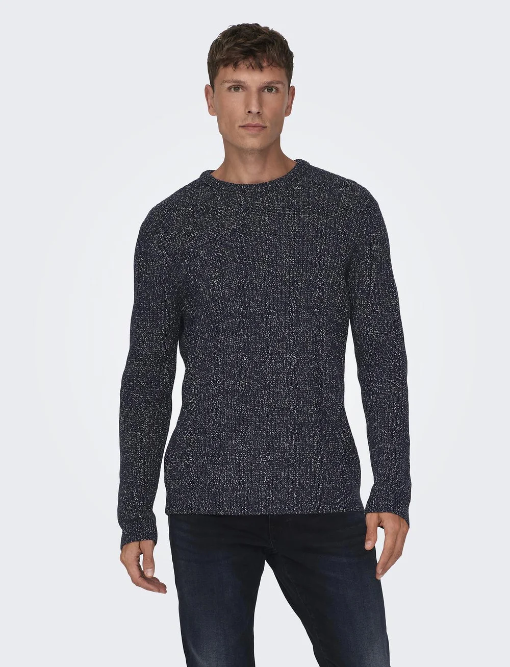 ONLY & SONS - ONSMALAKI REG 7 CREW KNIT CS - ronde hals - dark navy - 0