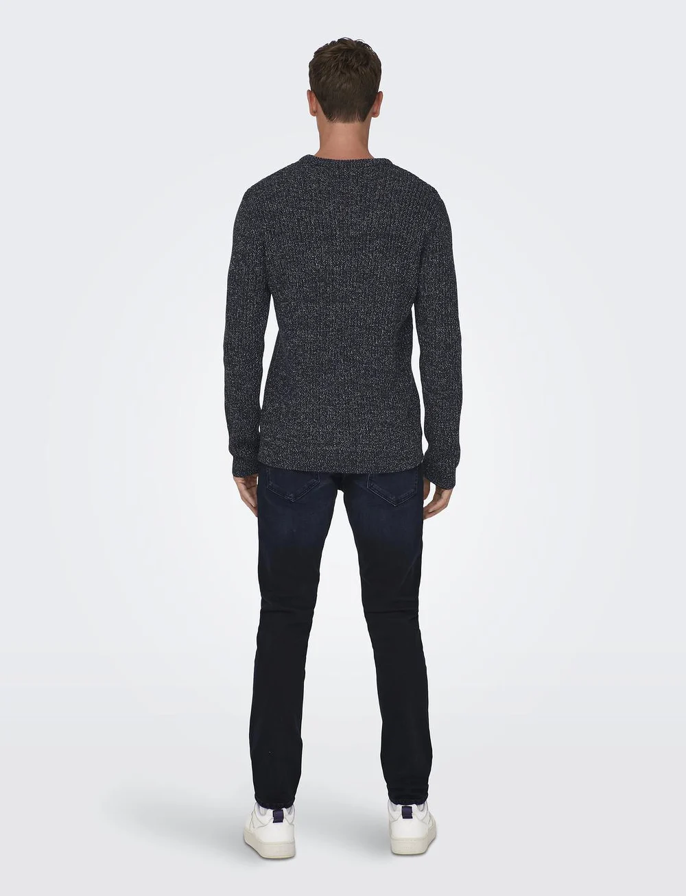 ONLY & SONS - ONSMALAKI REG 7 CREW KNIT CS - ronde hals - dark navy - 3