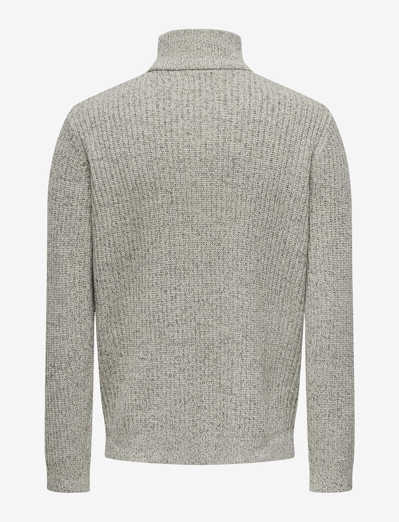 ONLY & SONS - ONSMALAKI REG 7 HIGH NECK KNIT - poolokaulus - silver lining - 1
