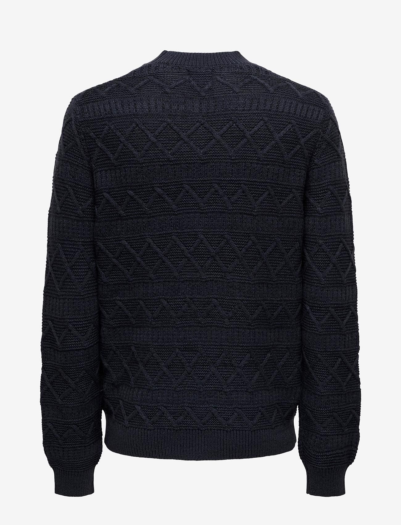 ONLY & SONS - ONSWADE REG 5 STRUC CREW NECK KNIT - rundhals - dark navy - 1