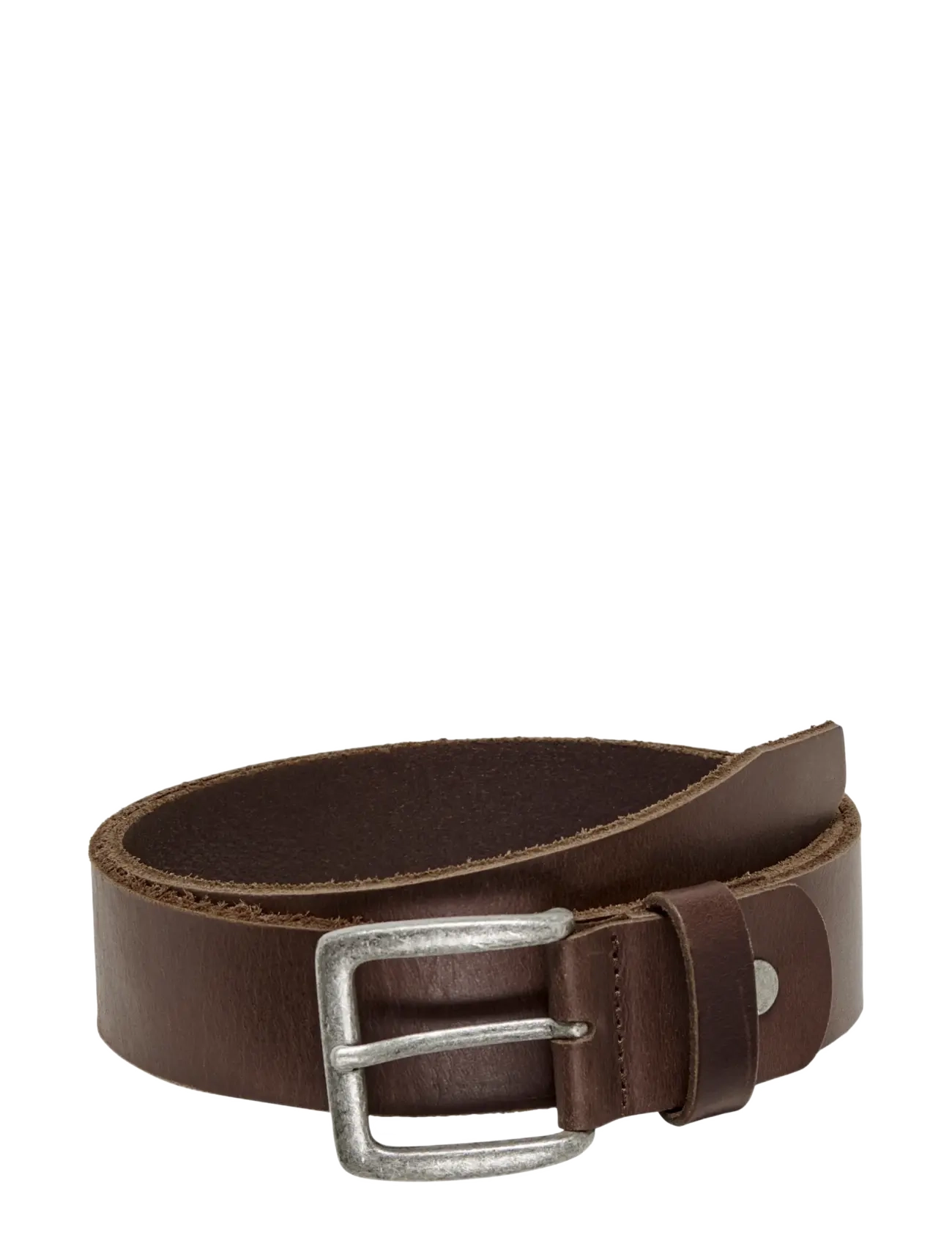 ONSCARTER MEDIUM LEATHER BELT NOOS - BROWN STONE