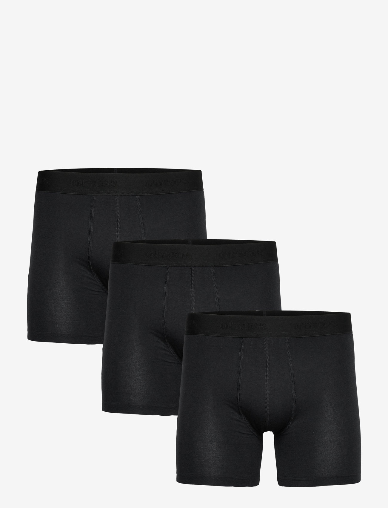 ONLY & SONS - ONSFITZ BAMBOO BOXER LOGO 3-PACK NOOS - multipack underbukser - black - 1