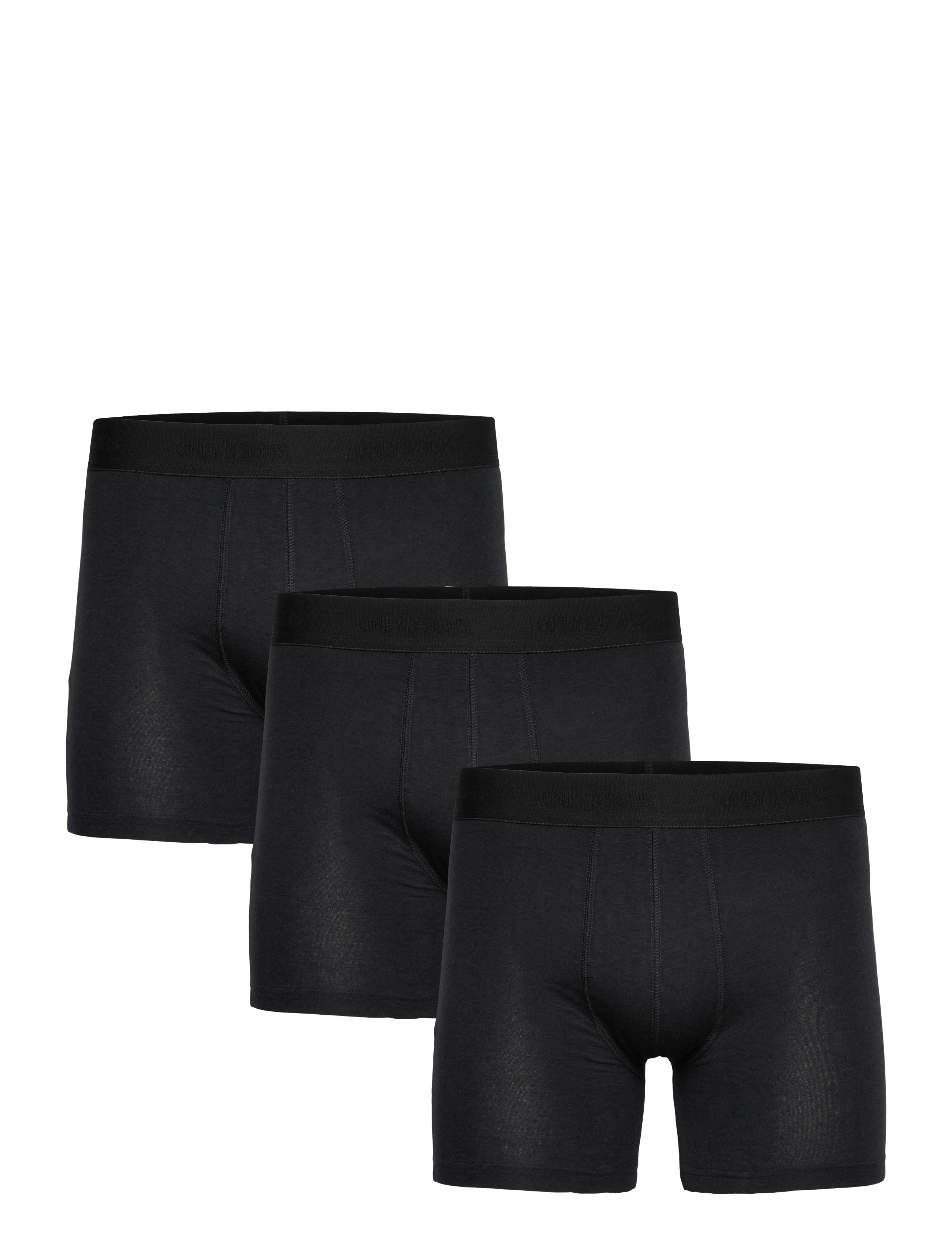 ONLY & SONS ONSFITZ BAMBOO BOXER LOGO 3-PACK NOOS - Kalsonger - BLACK / black