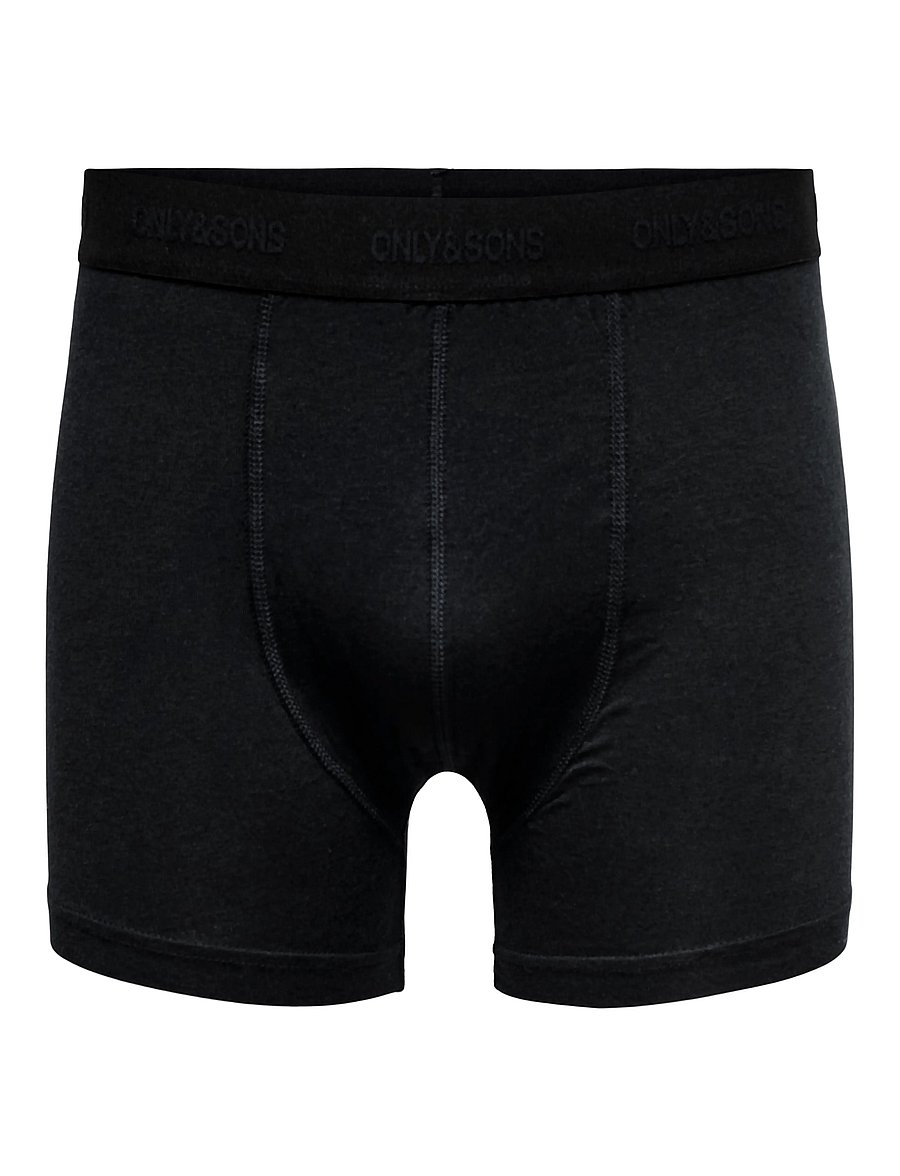 ONLY & SONS - ONSFITZ BAMBOO BOXER LOGO 3-PACK NOOS - multipack kalsonger - black - 0