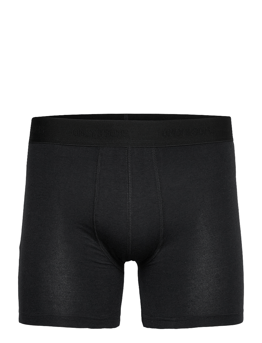 ONLY & SONS - ONSFITZ BAMBOO BOXER LOGO 3-PACK NOOS - multipack kalsonger - black - 4