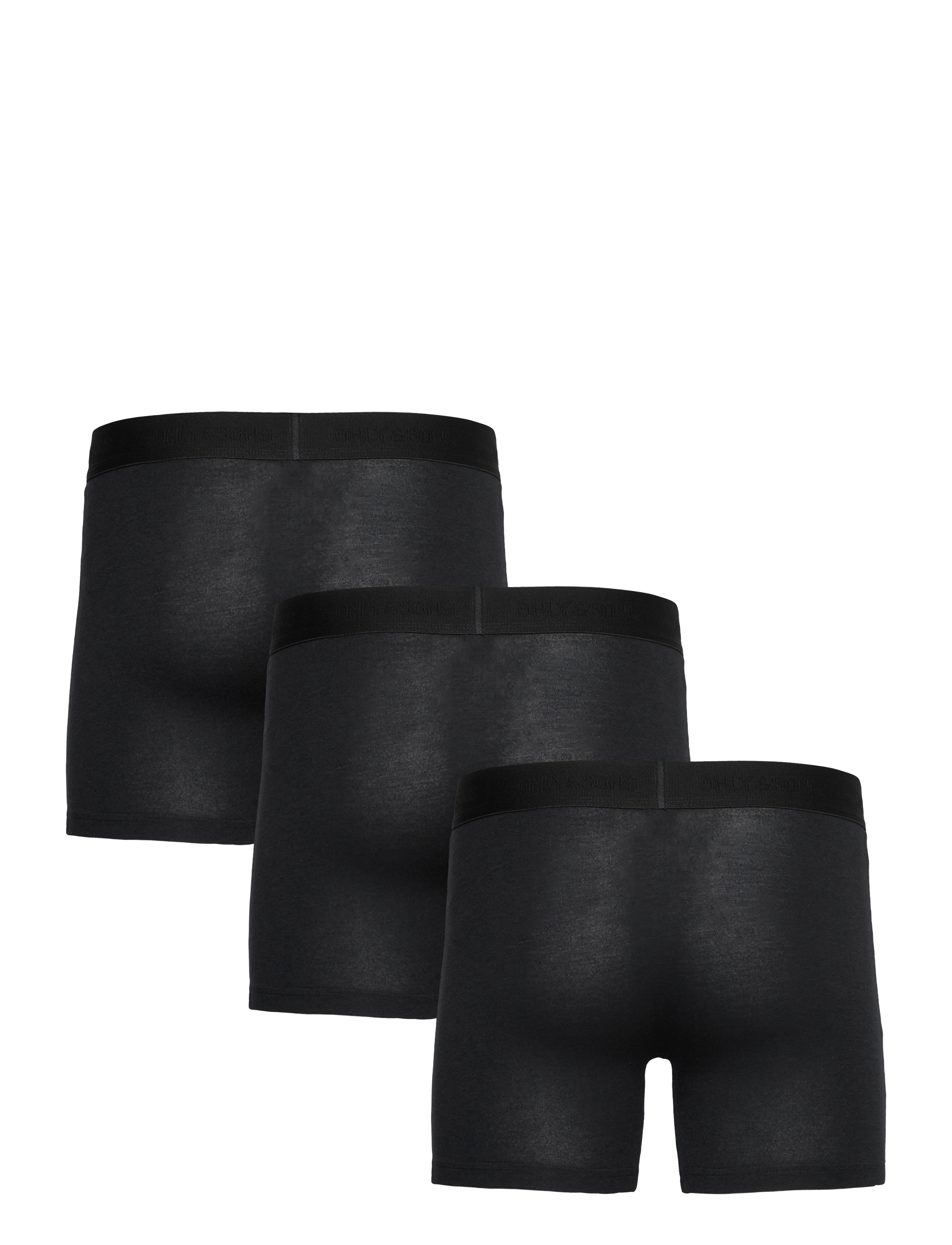 ONLY & SONS - ONSFITZ BAMBOO TRUNK LOGO 3PCK NOOS - najniższe ceny - black - 3