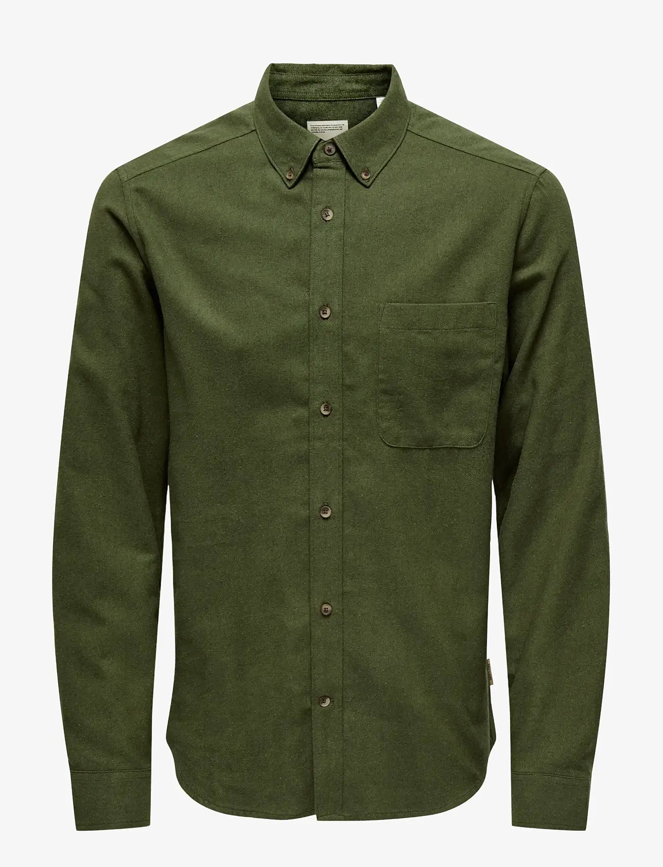 ONLY & SONS - ONSGUDMUND SLIM 1-PKT SOLID SHIRT NOOS - vabaajasärgid - forest night - 1