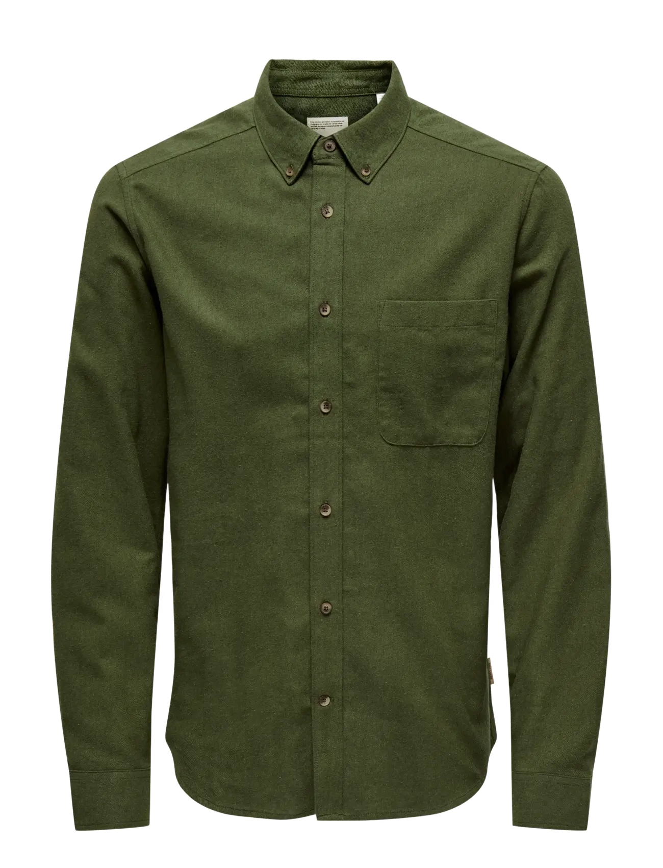 ONLY & SONS ONSGUDMUND SLIM 1-PKT SOLID SHIRT NOOS - Basic shirts - FOREST NIGHT / khaki/green