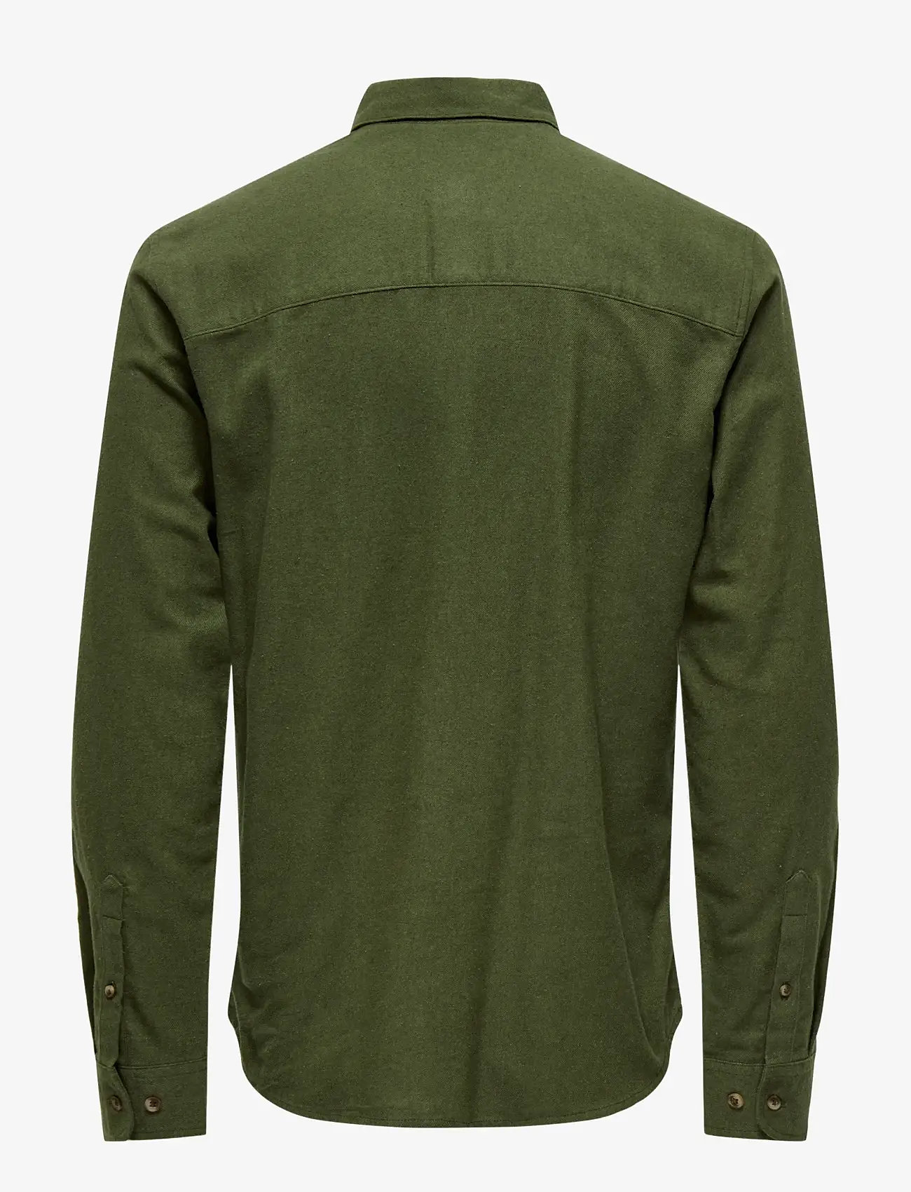 ONLY & SONS - ONSGUDMUND SLIM 1-PKT SOLID SHIRT NOOS - vabaajasärgid - forest night - 2