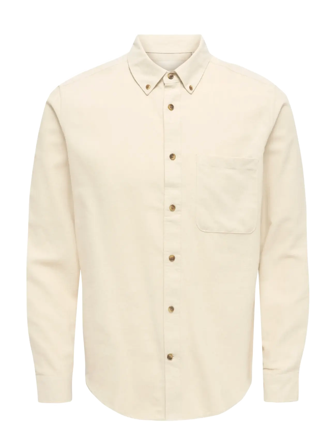 ONLY & SONS ONSGUDMUND SLIM 1-PKT SOLID SHIRT NOOS - Basic shirts - SILVER LINING / cream