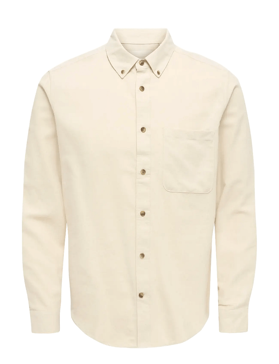 ONLY & SONS - ONSGUDMUND SLIM 1-PKT SOLID SHIRT NOOS - casual hemden - silver lining - 1
