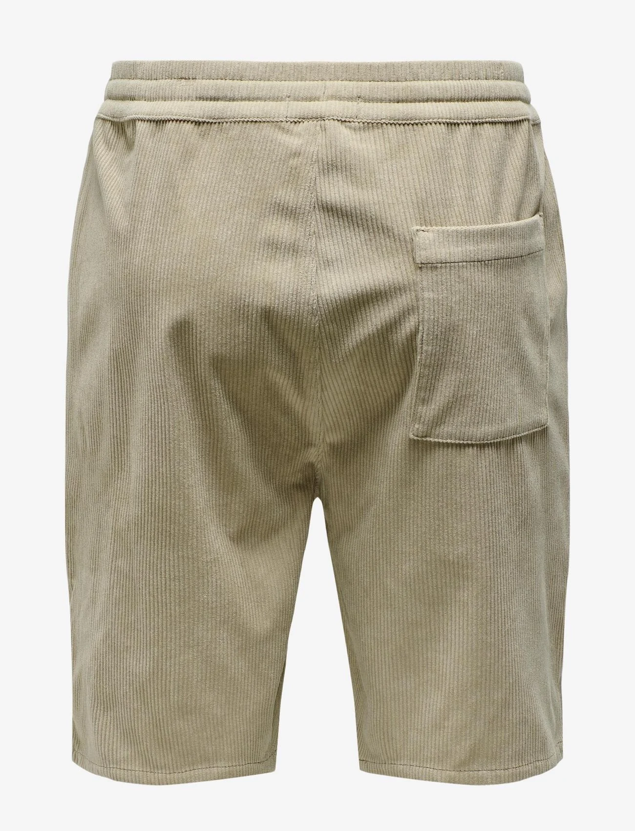 ONLY & SONS - ONSLINUS CORDUROY 0111 SHORTS - madalaimad hinnad - chinchilla - 1